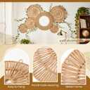 Vercraft 6 Pcs Boho Wicker Jute Wall Decor Baskets, 20",20",18",14",10,10"