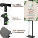 Black Pedestal Poster Sign Stand for Display, Adjustable Height Up to 80 Inches, Heavy Duty Banner Double Sided Sign Holder for Board & Foam