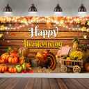 Thanksgiving Decorations Banner  71" x 43" Fall Harvest Banner with Pumpkins, Turkey, Autumn Leaves, and Thanksgiving Decor for Indoor & Outdoor Celebrations