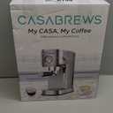 CASABREWS CM5418 Espresso Machine 20 Bar, Compact Espresso Maker with Steam Milk Frother, Stainless Steel Coffee Machine with 34oz Removable Water Tank for Cappuccino, Gift for Women or Men, Silver