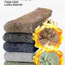 Warm Winter Socks for Men And Women, 5 Pairs Soft Wool Women Crew Sock for Hiking Walking, Thick Thermal Boot Socks (Size 9-12)