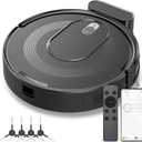 W6+ Robot Vacuum Cleaner,2800Pa Suction,720ml Large Capacity,120 Mins Runtime,Self-Charging Slim Robotic Vacuums,APP/Voice/Remote Control,No Entanglement Suction Port Ideal for Pet (Black)