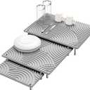 NiHome 3-Piece Diatomaceous Earth Dish Drying Mat Set, Quick-Drying Super Absorbent for Kitchen Countertops, Pet Trays, Plant Stands, Multi-Purpose Space-Saving Design, Easy to Clean & Heat-Resistant