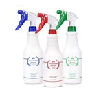 Plastic Spray Bottle (3 Pack, 3 Colors) Heavy Duty All-Purpose Empty Spraying Leak Proof Mist Water Bottles for Cleaning Solutions Plants Essential Oils Hair Pet with Adjustable Nozzle