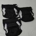 wegreeco Washable Female Dog Diapers Highly Absorbent Reusable Diapers for Dog in Heat Dog Period Diapers, 3 Pack (Black,X-Large (X-Large (17.5"-27" Waist))