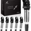 Ignition Coil Pack Set of 6 for BMW Compatible with BMW 325i 325Ci 328i 330Ci 335i 525i 528i 530i 535i 545i X3 X5 M5 M6 Z4 Mini & more, Replaces OE# 12138616153