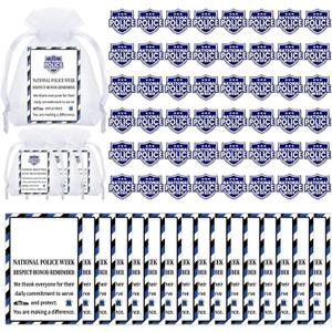 Huquary 50 Sets National Police Week Gifts Police Badges Pins Bulk Polices Retirement Graduation Party Favors Honor The Men and Women of Law Enforcement
