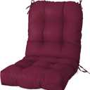 COOS BAY Tufted High Back Chair Cushion 42x21 Inch, Outdoor/Indoor Patio Chair Cushion for Patio Furniture, Water Resistant Rocker Seat Pad, 1 Count, Red Purple (Set of 1)