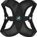 Gooby Comfort X Step in Lite Dog Harness - Choke Free, Escape Free with Light Breathable Mesh - Step in Dog Harness for Small Dogs - Quick Release Buckle, Metal D-Rings - Black, Small