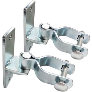 2 Pack 1-3/8 Inch Wall Mount Gate Hinge Metal Hinges Fence Post Chain Link Fence Frame Hinge Outdoor Gate Hardware (Screws Included)