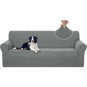 U-NICE HOME Stretch Couch Cover Sofa Cover Washable Sofa Slipcover Furniture Protector for 3 Cushion Couch Sofa Pet Friendly(Sofa, Grey) (Large) U-NICE HOME Stretch Couch Cover Sofa Cover Washable Sofa Slipcover Furniture Protector for 3 Cushion Couch Sofa Pet Friendly(Sofa, Grey) (Large)