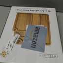 Cutting Boards for Kitchen (Set of 3) Beeswax Finished Acacia Wood Cutting Board, Mineral Oil Free Wooden Cutting Boards non Toxic with Juice Groove, Non-Slip Feet, Charcuterie Boards