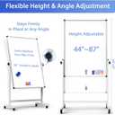 Rolling Whiteboard on Wheels, Double-Sided Magnetic Dry Erase Board with Stand, Mobile White Board for Office, Classroom, Home (32" x 48")