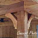 Ekena Millwork BRC04X10X10MRC00RWR 4"W x 10"D x 10"H Merced Rough Sawn Knee Brace, Western Red Cedar