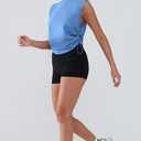 Workout Tops for Women Lightweight Yoga Shirts Athletic Top Gym/Running Cropped Tank Tops Baby Blue (Blue, M)