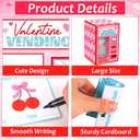 2 x Large Valentine's Day Card Box for with 50 Valentine Cards DIY Vending Machine Valentines Day Mailbox Cards Set for Exchange Valentines Party Favors Supplies