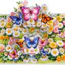2 x CUTPOPUP Mothers Day Pop Up Card for Mom, 3D Daisy Butterflies Greeting Card, Birthday Card for Mom, Wife, Grandma, Daughter, Floral Card for Women