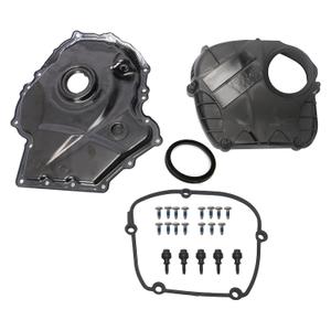 Engine Timing Chain Cover with Gasket fit for VW Beetle/Jetta/Passat/Tiguan/Sharan/Scoricco/Golf/GTI/EOS/CC, fit for Audi A3/A4/A5/A6/TT/Allroad/Q3/Q5 1.8T 2.0T 2007-2017 06H103269C,06H109210A