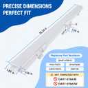 DA97-07661C Refrigerator French Door Flipper Mullion Assembly with Heater Compatible with Samsung RF217 RF197 RF20 RF18 RF195 KF RB Series, Replaces AP4578280 PS4175373 EAP4175373 2051130