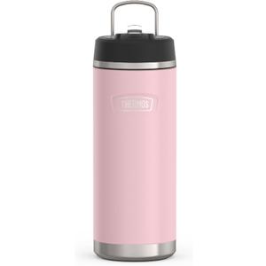 THERMOS ICON SERIES, Stainless Steel Water Bottle with Straw Lid, 32 Ounce, Sunset Pink