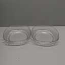 Fasmov 2 Pack Plastic Serving Bowls, Square Serving Bowls, 72 Ounce Large Elegant Diamond Pattern Plastic Bowls for Salad, Party Snack, Popcorn, Chip, Buffet, Candy, Fruit, Clear