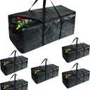 Demao Black Large Moving Bags,6 Pack Heavy Duty Storage Bags,Packing Bag with Handles & Zippers,Foldable Moving Tote Storage Box for Clothes,Relocation,College Dorm & Travel Storage-Moving Essentials