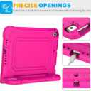 SUPLIK Kids Case for iPad 5th/6th Generation (9.7 inch, 2017/2018), iPad Air 1 & Air 2 & Pro 9.7 Case with Screen Protector, Durable Shockproof Kids Cover with Handle Stand, Pink