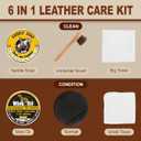Leather Boot Care Kit, Mink Oil & Saddle Soap for Leather Cleaning & Leather Boots, 6-in-1 Leather Shoe Care Kit
