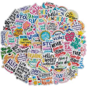 Set of 40 Random Positive Affirmations Iron on Patches, Colorful Inspirational Phrase Words Embroidered Patches for Backpacks Clothes Hats Jackets