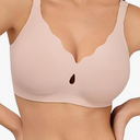 LUCKMEEY Bras for Women No Underwire Wave Push Up Wireless Bra Seamless Bras Full Coverage Bralettes Lift Everyday Bras (Small, Avocado Green)