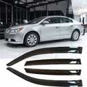 Original 4pcs Wind Deflector, Outside Mount Tape-On Rain Guards Set, Side Window Visors Compatible with 2010-2016 Lacrosse 94215