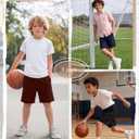 3 Pack Boys Shorts Athletic SweatShorts | with Pockets, Elastic Waist, Back to School, Casual Joggers, Daily Wear, Running Sport, for Kids Tween Youth Teen, 5-14 Y