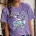 Midnight Margaritas Shirt Women Practical Magic Shirt Witches Short Sleeve Shirt Novelty Graphic Witchy Party Tees, Small 