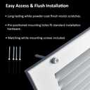 Steel Return Air Grill,Return Air Vent Cover (Duct Opening) Cold Air Return Vent Cover for Wall or Ceiling (14"W x 8"H Duct Opening)