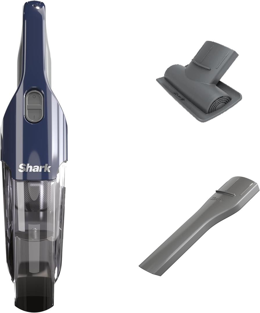 Shark Cyclone PET Handheld Vacuum with 8" Crevice Tool, HyperVelocity Suction, Navy Blue/Grey, CH701