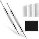 Watch Band Pins Replacement Kit, 16 PCS Diameter 1.5mm Heavy Duty Stainless Steel Watch Link Remover Set Watch Strap Pins Adjustment Tool Link Removal Kit for Watch Bracelet Repairing (Length 14-25mm)
