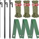3 Pack Tree Stakes and Supports 15.7 Inch Heavy Duty Tree Staking Straightening Kit Tree Support Straps for Leaning Young Tree