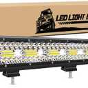 Nilight LED Light Bar 26Inch 540W 50000LM Flood Spot Combo Triple Row Driving Lamp Roof Bumper Off Road LED Work Lights Pods for Van Camper Wagon Car Pickup Golf Cart ATV UTV SUV Truck Boat 4x4