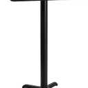Flash Furniture Stiles 30'' Square Black Laminate Table Top with 22'' x 22'' Bar Height Table Base
