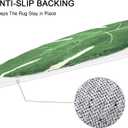 HAOCOO Area Rugs 2'x3' Leaves Velveteen Green Bath Mat Non-Slip Soft Bathroom Rugs Luxury Microfiber Bath Rug Machine Washable Door Carpet for Doormats Tub Shower Christmas Decor