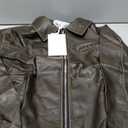 Aelfric Eden Jackets Multi Pocket Faux Leather Cropped Jacket Classic Vintage Comfy Soft Coats 2026 Trendy Outfits Size S