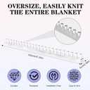 47" Acrylic Chunky Blanket Loom DIY Throw Blankets Knitting Loom Installation-Free, No Needles Required, Beginner-Friendly Yarn Craft for Home Decor, 47in