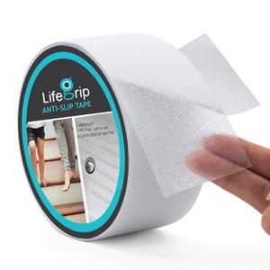 LifeGrip Anti Slip Transparent Anti Slip Tape, 2 inch by 15 feet, Non-Slip Traction Grip Tape to Tubs, Boats, Stairs, Clear, Soft, Comfortable for Bare feet (2" X 15')