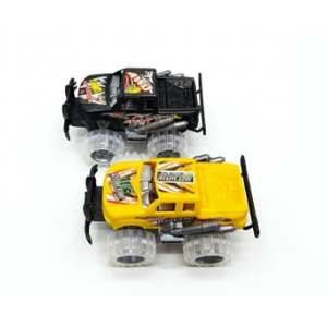 Light-Up Monster Truck Toys (2-Pack)  Push-&-Go Cars with Glowing Wheels  Birthday Gift for Toddlers, Boys & Girls Ages 3+  Durable Friction-Powered Trucks  Batteries Included