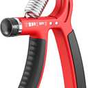 FitBeast Grip Strengthener Forearm Strengthener, Adjustable Hand Grip Strengthener for Strength Training & Rehabilitation, 10-132 lbs Resistance, Ideal for Athletes and Physical Therapy (1 Piece) (Red)