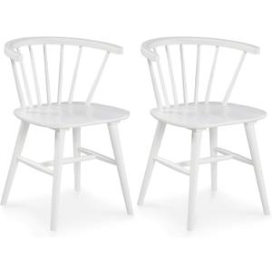 Signature Design by Ashley Grannen Modern 18" Spindle Back Dining Chair, 2 Count, White