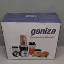 Ganiza Smoothie Blender, 900W Blenders for Shakes and Smoothies, 15-Piece Personal Blender and Grinder Combo for Kitchen, Smoothies Maker with 4 BPA-Free Portable Cup, Nutritious Recipe (Black)