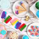 2 x Popsicle Shaped Ice Cream Lollipops (12 pieces) Individualy Wrapped Ices Suckers, Great for Summer, Birthday Party, Goodie Bags, Party Favors, Candy Buffet