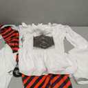 Women Pirate Costume Set - Renaissance Adult Costume With Head Scarf Hat for Carnival Mardi Gras Cosplay (Large, White)