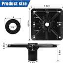 Boat SeatBase, Universal Mounting Platform for Marine Vessels, Black Metal, 7 x 7, Pre-Drilled Holes, Corrosion Resistant, Easy Installation - Universal Fit for Most Boat Seats